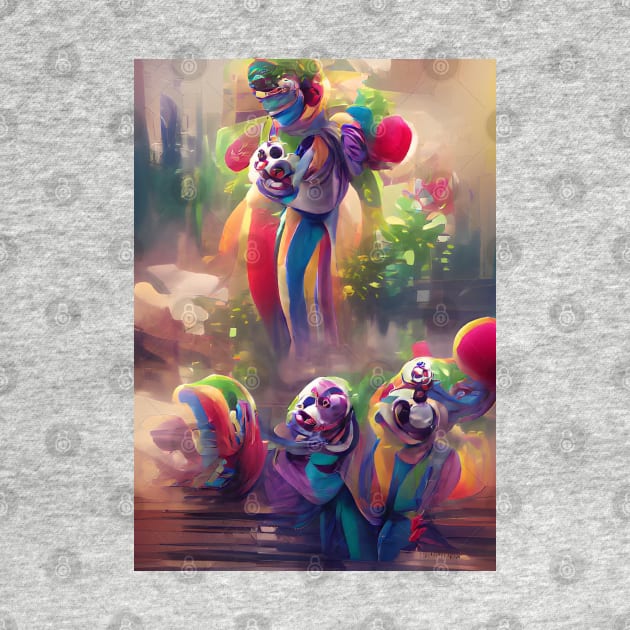 ABSTRACT COLOURFUL (COLORFUL) CLOWNS by sailorsam1805